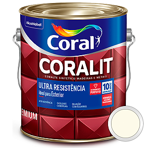 Esmalte Sintético Coralit Ultra Resistência Branco Acetinado 3,6 Litros