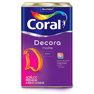 Tinta Acrílica Coral Decora Matte Premium Fosco Lata 18 Litros