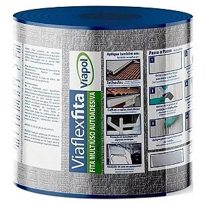 Fita Impermeabilizante Viaflex Viapol Alumínio 15cm x 10m