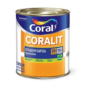 Esmalte Sintético Coralit Acetinado Coral Secagem Rápida Balance Branco 900ml