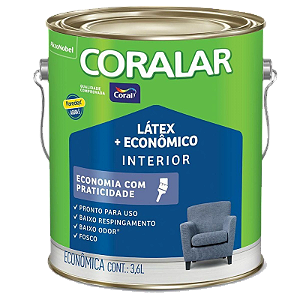 Tinta Acrílica Coral Coralar Látex Econômico Interior 3,6L