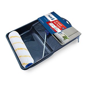 Kit Pintura Tigre 1576 03 Peças Bandeja, Garfo e Rolo 23cm