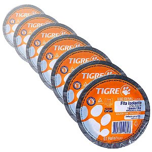 Fita Isolante Tigre Uso Geral 18mm x 10m Pacote com 10 Unidades