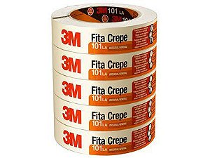 Fita Crepe 3M 24mm x 50m 101LA Pacote com 05 Unidades