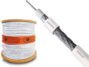 Fio Cabo Coaxial Foxlux RG59 47% 300 Metros