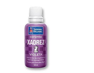 Corante Líquido Xadrez 50ml Bisnaga Violeta Caixa com 12 Unidades