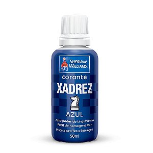 Corante Líquido Xadrez 50ml Bisnaga Azul Caixa com 12 Unidades