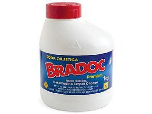 Soda Cáustica Bradoc 1kg Caixa com 06 Unidades