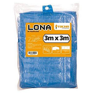 Lona de Polietileno Tocha 3 x 3m Azul