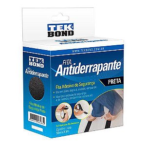 Fita Adesiva Antiderrapante Tek Bond Preta 50mm x 05m