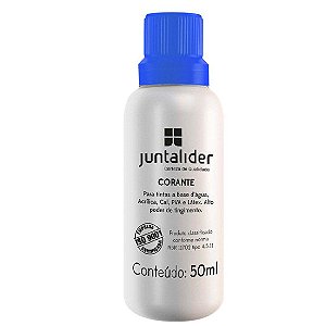 Corante Líquido Juntalider 50ml Bisnaga Azul Caixa com 12 Unidades