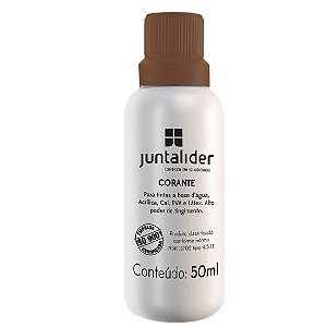 Corante Líquido Juntalider 50ml Bisnaga Marrom Caixa com 12 Unidades