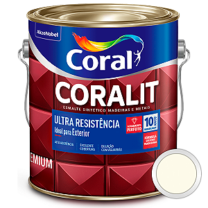 Esmalte Sintético Coralit Ultra Resistência Alto Brilho Branco Galão 3,6 Litros