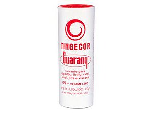 Corante Tinge Cor Guarany Vermelho 40g Embalagem com 06 Unidades