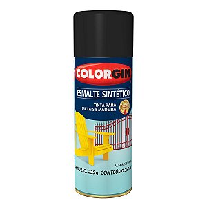 Spray Colorgin Esmalte Sintético 746 Preto