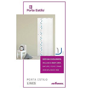 Porta Sanfonada Araforros Estilo 2,10 X 70 Branco e Azul