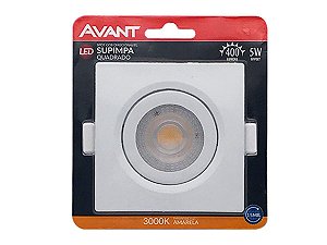 Spot Avant com Lâmpada Led Amarela Quadrado 5w 3000K