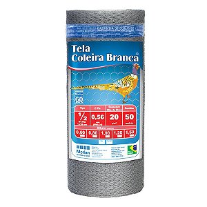 Tela Hexagonal Morlan Coleira Branca Viveiro 26 x 60cm com 50 Metros