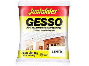 Gesso Lento Juntalider Multiuso Pacote com 20 Sacos 1 kg Cada