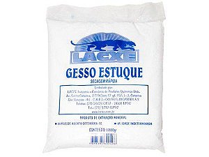 Gesso Multiuso Lacxe Rápido Pacote com 25 Sacos 1 kg Cada