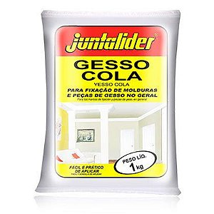 Gesso Multiuso Juntalider Rápido Pacote com 12 Sacos 1 kg Cada