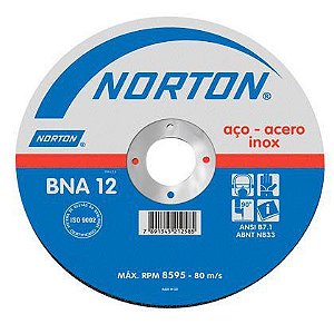 Disco de Corte Norton para Inox BNA12 115x1,0x22,2mm