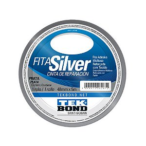 Fita Silver Tape Tek Bond Multiuso Prata 48mm x 5m