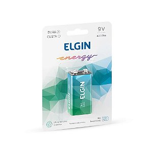 Bateria Alcalina Elgin de 9V