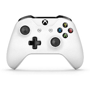 Controle Microsoft Xbox One Wireless Branco/Preto