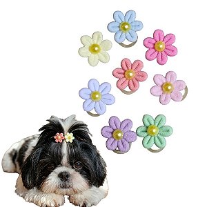 50 Flores para Penteado Pet Cores Sortidas