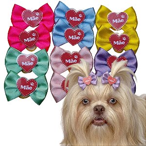 10 Laços Pet Dia Das Mães Tamamho M