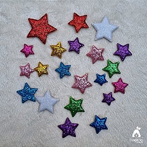 50 adesivos Pet Estrela Com Cores e Tamnhos Sortidos