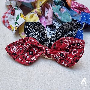25 Laços Pet Tecido Nó Pin Up Estampas Sortidas