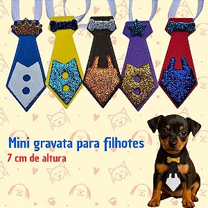 Mini Gravata Pet EVA Sortidas Para Banho e Tosa (10, 30, 50 ou 100 un)