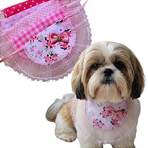 10 Bandanas Pet Fêmea Renda Sortidas