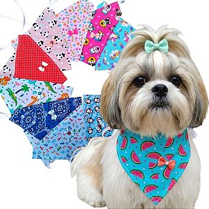 Bandanas Pet Sortidas Tamanho Único | Pacotes com 10, 30 e 50 un