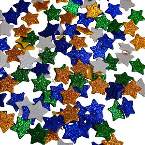 50 Adesivos Pet EVA Estrela Brasil Copa do Mundo