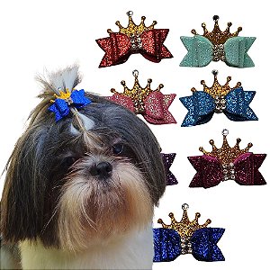 Laço Pet Coroa M EVA Cores Sortidas
