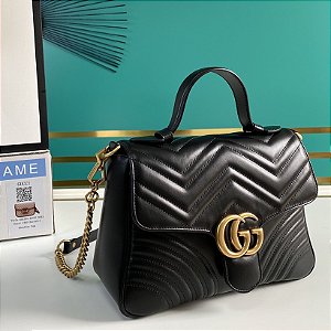 BOLSA GUCCI CALFSKIN MARMONT MATELASSE MEDIA VERDE