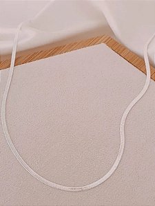 Choker de Fita 2mm - Folheado a prata