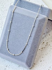 Choker de Bolinhas - Folheado a prata