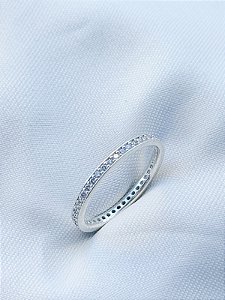 Anel aparador Noruega Cristal - Prata 950