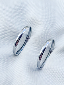 Par de Alianças Julieta 2mm - Aço inox