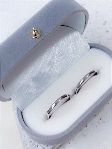 Par de Alianças Julieta 2mm - Aço inox