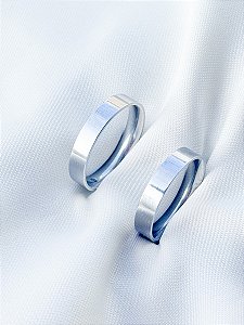 Par de Aliança Holanda 4mm - Aço Inox
