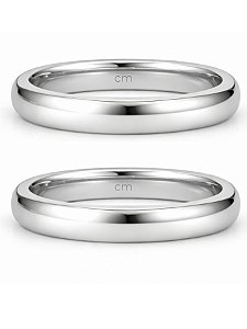 Par de Alianças Julieta 3mm - Aço Inox