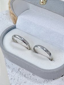 Par de Alianças Julieta 3mm - Aço Inox
