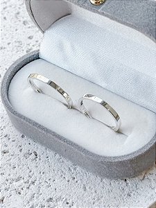 Par de Aliança Holanda 2mm - Prata 950