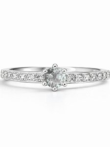 Anel Solitário Romantic - Prata 950