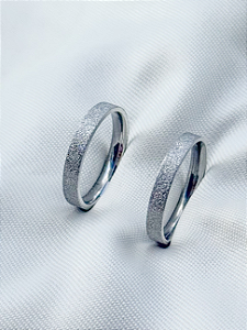 Par de Aliança diamantada 3mm - Aço Inox